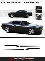 Detailed view of 2008-2023 Dodge Challenger Classic Track Mopar Factory Style Side Vinyl Graphics 3M Decals Package