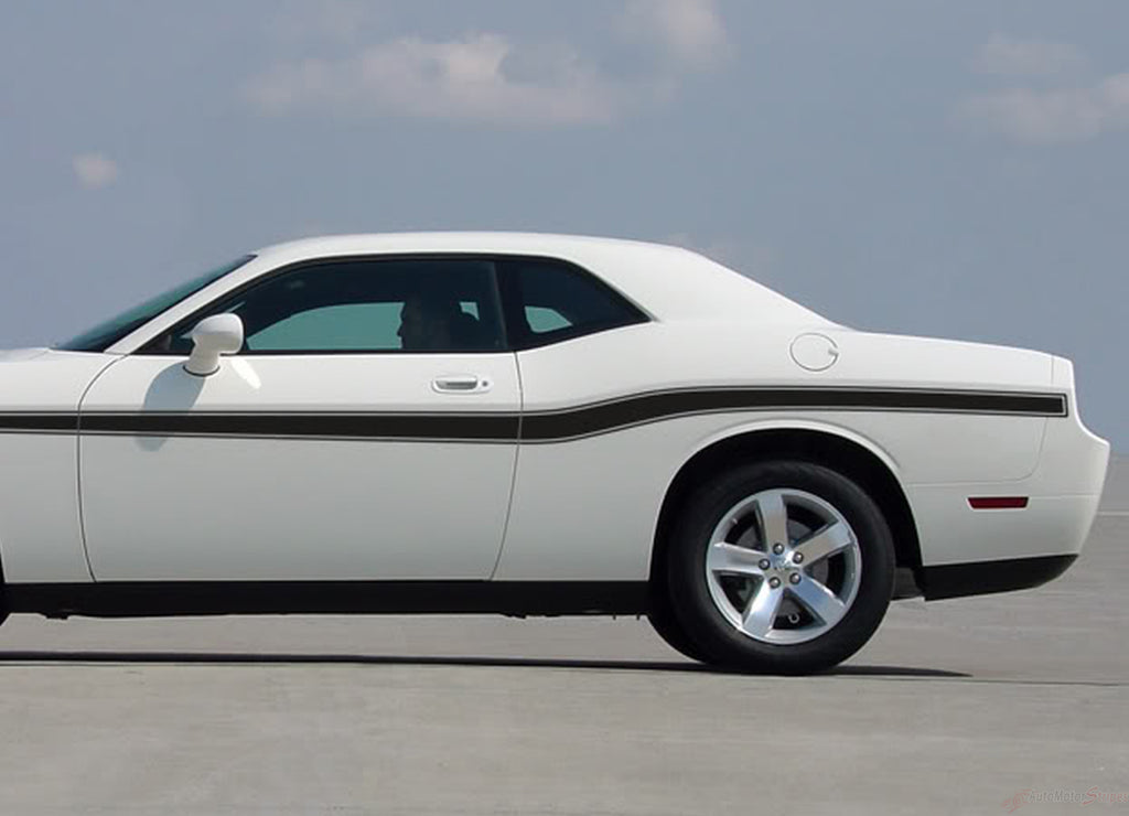 2008-2023 Dodge Challenger Beltline Mid Body Door Accent Mopar Style Vinyl Graphics 3M Decals Package