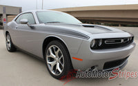 2011 2012 2013 2014 2015 2016 2017 Dodge Challenger Pursuit T/A 392 Side Stripe Side Door Panel Body Line Vinyl Graphics Stripe Package - Close Front View