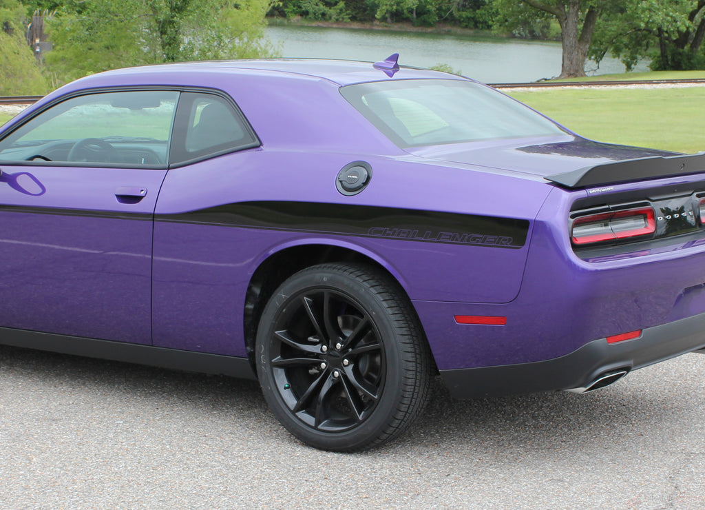 2008-2023 Dodge Challenger Roadline Side Stripe Side Door Panel Body Line Vinyl Graphics Stripe Package