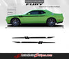 Detailed view of 2011-2023 Dodge Challenger Fury Mopar Factory Style Strobe Vinyl Graphics Stripes 3M Decals Package