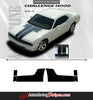 2008-2014 Dodge Challenger Split Hood Mopar Factory Style Vinyl Graphics 3M Decals Package