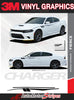 2015-2020 2021 2022 2023 Dodge Charger FIERCE Side Body Door Decals Vinyl Graphics 3M Stripes Kit