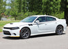 Detailed view of 2015-2023 Dodge Charger FIERCE Side Body Door Decals Vinyl Graphics 3M Stripes Kit