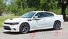 Detailed view of 2015-2023 Dodge Charger FIERCE Side Body Door Decals Vinyl Graphics 3M Stripes Kit