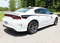 Detailed view of 2015-2023 Dodge Charger RILED Side Body Door Decals Vinyl Graphics 3M Stripes Kit