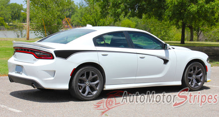 Detailed view of 2015-2023 Dodge Charger RILED Side Body Door Decals Vinyl Graphics 3M Stripes Kit