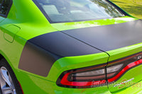 Detailed view of 2015-2023 Dodge Charger Tailband Daytona Hemi Vinyl Decklid Trunk Rally Stripes 3M Graphic Decal R/T SRT 392 Hellcat Mopar Kit - without Spoiler