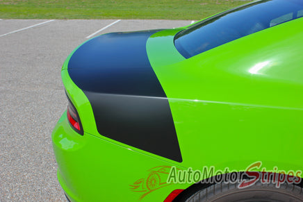 Detailed view of 2015-2023 Dodge Charger Tailband Daytona Hemi Vinyl Decklid Trunk Rally Stripes 3M Graphic Decal R/T SRT 392 Hellcat Mopar Kit - without Spoiler
