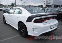 Detailed view of 2015-2023 Dodge Charger Tailband Daytona Hemi Vinyl Decklid Trunk Rally Stripes 3M Graphic Decal R/T SRT 392 Hellcat Mopar Kit 