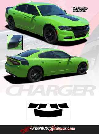 2015-2023 Dodge Charger Tailband Daytona Hemi Vinyl Decklid Trunk Rally Stripes 3M Graphic Decal R/T SRT 392 Hellcat Mopar Kit - Details