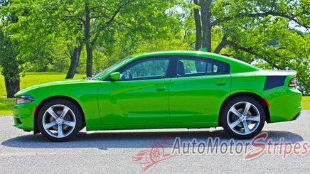 Dodge Charger Tailband Daytona Hemi Vinyl Decklid Trunk Rally Stripes 3M Graphic Decal R/T SRT 392 Hellcat Mopar Kit - without Spoiler