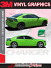View of 2015-2023 Dodge Charger Swinger Tailband Daytona Stinger Hemi Vinyl Decklid Trunk Rally Stripes 3M Graphic Decal R/T SRT 392 Hellcat Mopar Style Kit