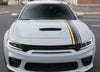 View of 2015-2023 Dodge Charger Crush Euro Style Vinyl Graphics Racing Stripes Kit 3M Factory Quality
