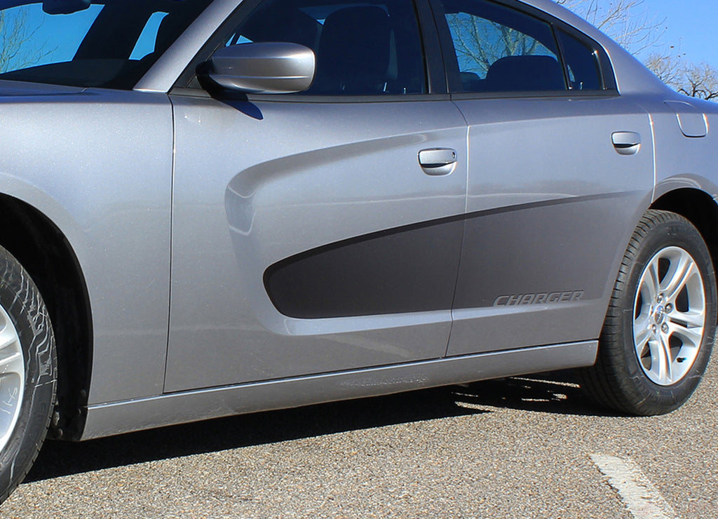 2015-2023 Dodge Charger Vanish Side Panel Mopar Style Vinyl Graphics Stripes Kit