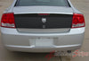 2006-2010 Dodge Charger Chargin 2 Hood Rear Quarter Trunk Blackout Vinyl Stripes  - Rear View Matte Black on Silver Paint