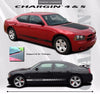 2006-2010 Dodge Charger Chargin 4 Hood Lower Rocker Strobe Hemi Daytona Style Vinyl Stripes 3M Decals Kit