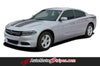 Detailed view of 2015-2023 Dodge Charger Split Hood 15 Factory Quality Mopar Style Vinyl Graphics Stripe 3M Decal