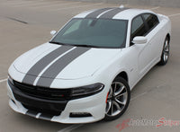 Detailed view of 2015-2023 Dodge Charger N-Charge Rally Factory Quality Mopar Style Vinyl Racing Stripes 3M Graphic Kit