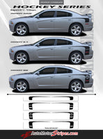 2011-2014 Dodge Charger Recharge Hockey Extended Quarter Panel Mopar Style Vinyl Graphics - Matte Black Silver Available