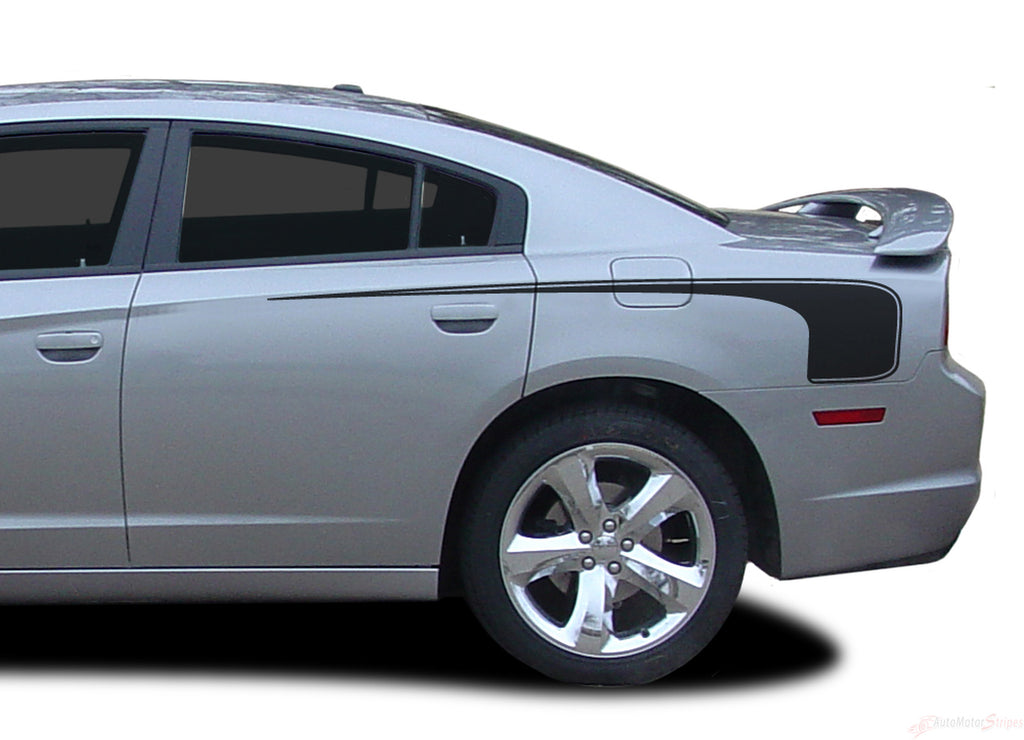 2011-2014 Dodge Charger Recharge Hockey Solid Quarter Panel Mopar Style Vinyl Graphics 3M Decals