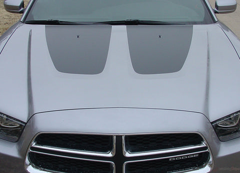 2011-2014 Dodge Charger Split Hood Mopar Factory Style Vinyl Graphics 3M Stripe Decal
