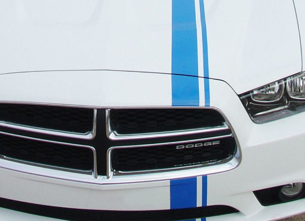 2011-2014 Dodge Charger E-Rally Mopar Style Offset Euro Rally Vinyl Graphic Racing Stripes 3M Package