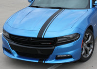 Detailed view of 2015-2023 Dodge Charger E-Rally Euro Style Vinyl Graphics Racing Stripes Kit 3M Factory Quality