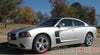 2011-2014 Dodge Charger C-Stripe Mopar Style Vinyl Graphic Racing Stripes - Matte Black on Silver Full View