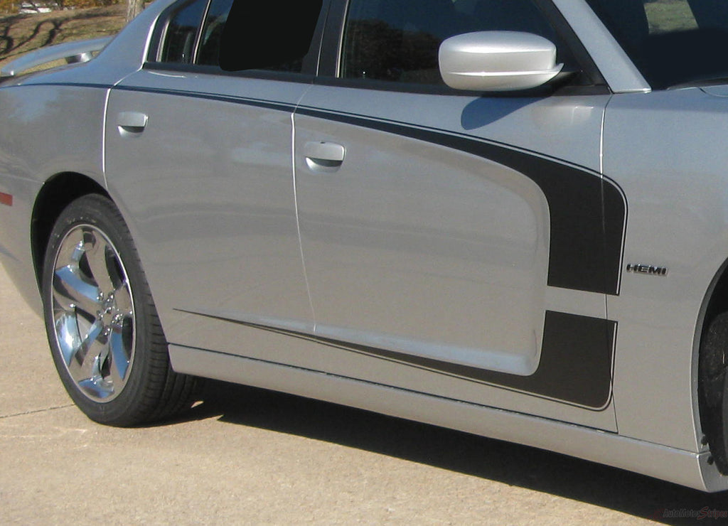 2011-2014 Dodge Charger C-Stripe Mopar Style Vinyl Graphic Racing Stripes 3M Package