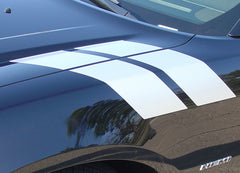 2011-2014 Dodge Charger Hash Marks Double Bar Mopar Style Hood Vinyl Graphics 3M Decals