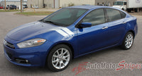 2013-2016 Dodge Dart Double Bar Hash Marks Mopar Style Hood to Fender Vinyl Graphics 3M Striping