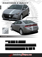 2013-2016 Dodge Dart E-Rally Mopar Style Offset Euro Racing Stripes Vinyl Graphics 3M Striping