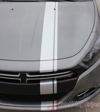2013-2016 Dodge Dart E-Rally Mopar Style Offset Euro Racing Stripes Vinyl Graphics 3M Striping