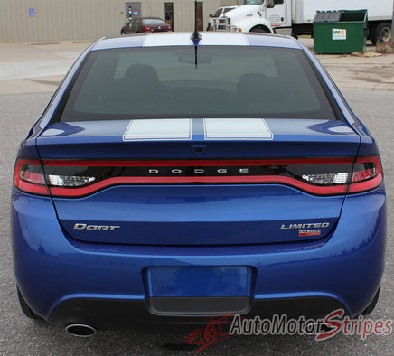 2013-2016 Dodge Dart Sprint Rally Mopar Style Hood Trunk Racing Stripes Vinyl Graphics 3M Striping