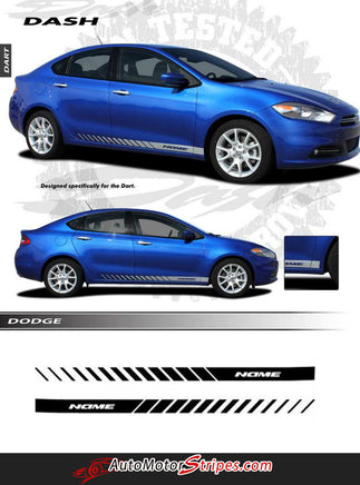 2013-2016 Dodge Dart Dash Mopar Style Side Door Lower Rocker Panel Vinyl Graphics 3M Stripes