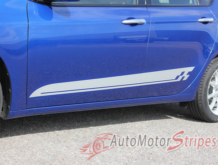2013-2016 Dodge Dart RACE Mopar Style Lower Door Accent Rocker Panel Vinyl Graphics 3M Stripes