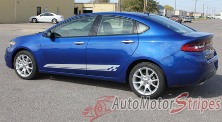 2013-2016 Dodge Dart RACE Mopar Style Lower Door Accent Rocker Panel Vinyl Graphics 3M Stripes