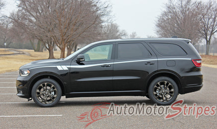 2011-Detailed view of 2021-2025 Dodge Durango Side Stripes RunAway SUV Vinyl Graphic 3M Decals Package
