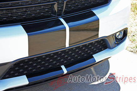 Detailed view of 2014-2024  Dodge Durango Hood Racing Stripes SUV Rally Vinyl Graphic 3M Decals Package