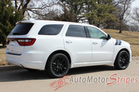 Detailed view of 2011-2024  Dodge Durango Hash Mark Stripes Double Bar SUV Hood Fender Vinyl Graphic 3M Package