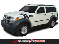 2007-2012 Dodge Nitro Double Bar Hash Marks Mopar Style Hood 3M Vinyl Graphics Stripes Decals