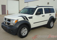 2007-2012 Dodge Nitro Double Bar Hash Marks Mopar Style Hood 3M Vinyl Graphics Stripes Decals
