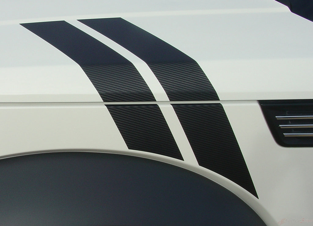 2007-2012 Dodge Nitro Double Bar Hash Marks Mopar Style Hood 3M Vinyl Graphics Stripes Decals