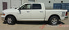 2009-2017 Dodge Ram Power Truck Hood and Rear Side Strobes Truck Bed Vinyl Graphic - Silver Metallic on White Side Driver View