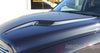 2009-2016 Dodge Ram Hemi Hood Blackout Accent Solid Center Winged Vinyl Graphic Truck - Accent View Matte Black on Gloss Black Paint