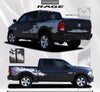 2009-2018 Dodge Ram Rage Multi Color Digital Print or Solid Color Side Bed Tailgate Truck Power Wagon Vinyl Graphic - Digital Print Silver Gray Charcoal Colors