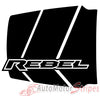 Front Hood View 2019 2020 2021 2022 2023 2024 Dodge Ram Rebel Hood Decals 1500 Stripes Truck Vinyl Graphic 3M Stripe Package