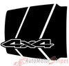 Front Hood view of 2015-2025  Dodge Ram Rebel Hood Decals 1500 Stripes Truck Vinyl Graphic 3M Stripe Package