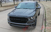 Front Hood view of 2015-2025  Dodge Ram Rebel Hood Decals 1500 Stripes Truck Vinyl Graphic 3M Stripe Package